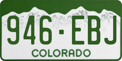 CO license plate 946EBJ