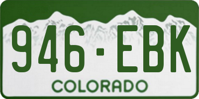 CO license plate 946EBK