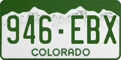CO license plate 946EBX
