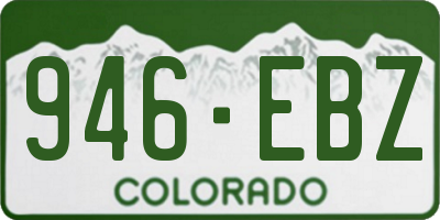 CO license plate 946EBZ