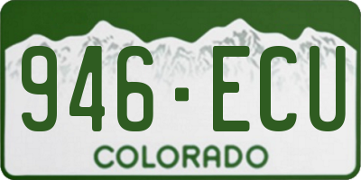 CO license plate 946ECU