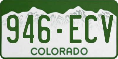 CO license plate 946ECV
