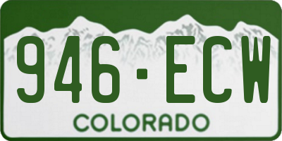 CO license plate 946ECW