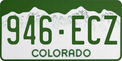CO license plate 946ECZ