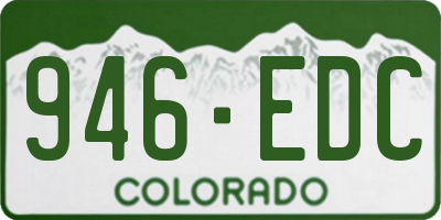 CO license plate 946EDC