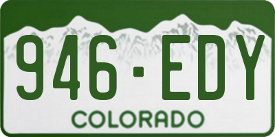 CO license plate 946EDY