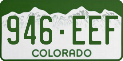 CO license plate 946EEF