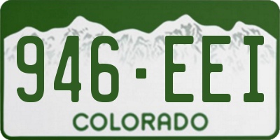 CO license plate 946EEI