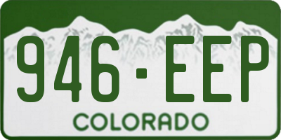 CO license plate 946EEP