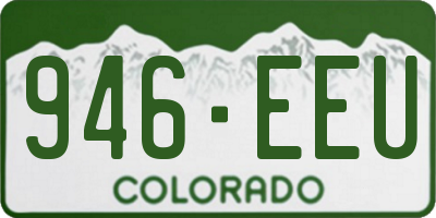 CO license plate 946EEU