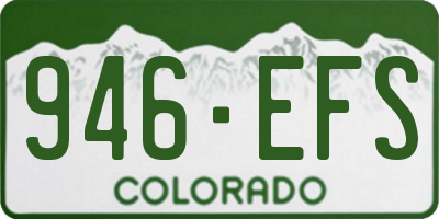 CO license plate 946EFS