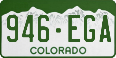 CO license plate 946EGA
