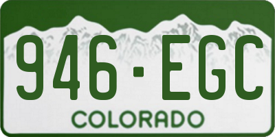 CO license plate 946EGC