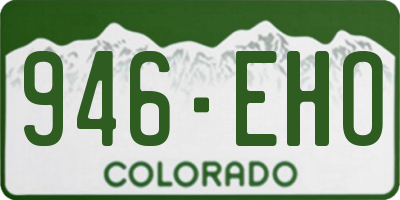 CO license plate 946EHO