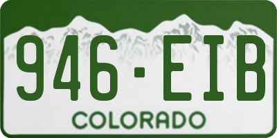 CO license plate 946EIB