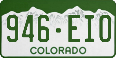 CO license plate 946EIO