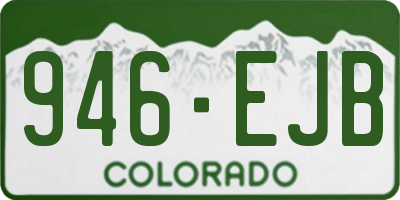 CO license plate 946EJB