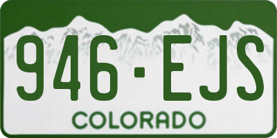 CO license plate 946EJS