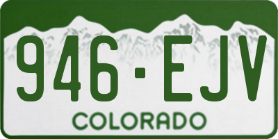 CO license plate 946EJV