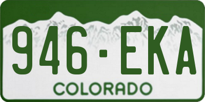 CO license plate 946EKA