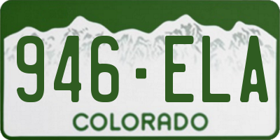 CO license plate 946ELA