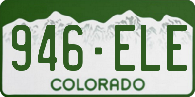 CO license plate 946ELE
