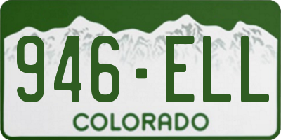 CO license plate 946ELL
