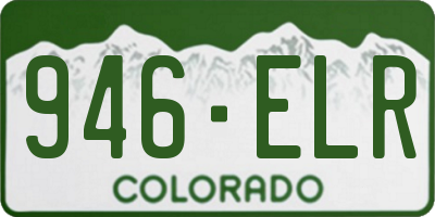 CO license plate 946ELR