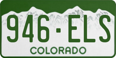CO license plate 946ELS