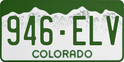 CO license plate 946ELV