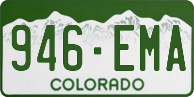 CO license plate 946EMA