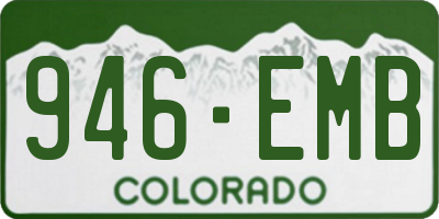 CO license plate 946EMB