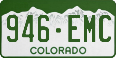 CO license plate 946EMC