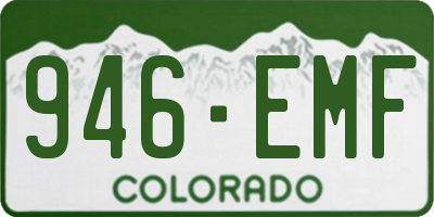 CO license plate 946EMF