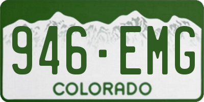 CO license plate 946EMG