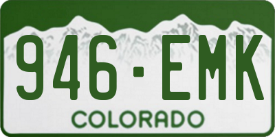 CO license plate 946EMK