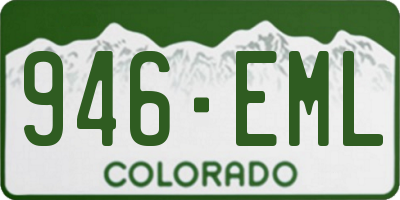 CO license plate 946EML