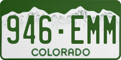 CO license plate 946EMM