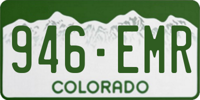 CO license plate 946EMR