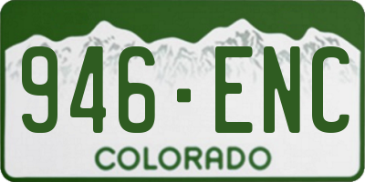 CO license plate 946ENC