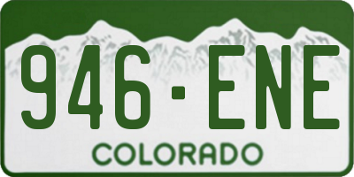 CO license plate 946ENE