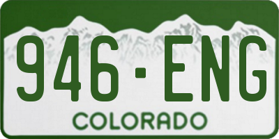 CO license plate 946ENG