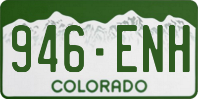 CO license plate 946ENH