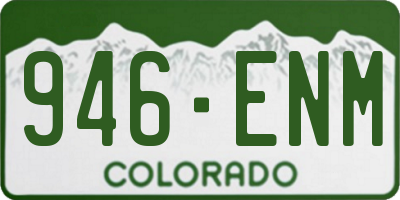 CO license plate 946ENM