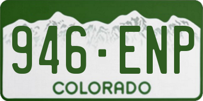 CO license plate 946ENP