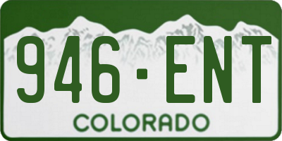 CO license plate 946ENT