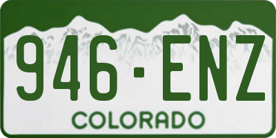 CO license plate 946ENZ