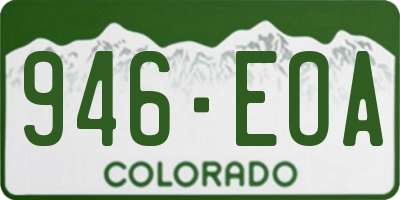 CO license plate 946EOA