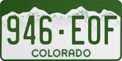 CO license plate 946EOF