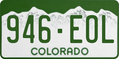 CO license plate 946EOL